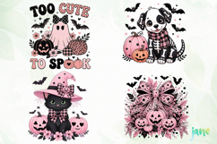 Cute Black Pink Halloween PNG Product Image 1