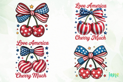 America Cherry 4th of July Sublimation Product Image 1