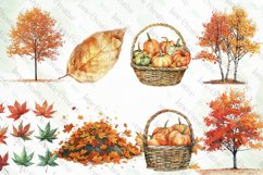 Watercolor Autumn Clipart Sublimation Product Image 2