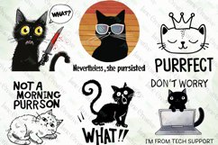 Funny Cats Clipart Sublimation Product Image 2