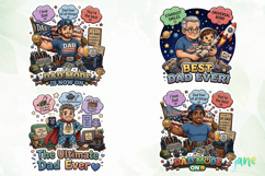 Funny Dad Sticker PNG Product Image 1