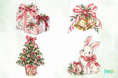 Cozy Christmas Watercolor Clipart Product Image 1