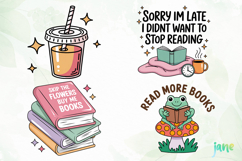 Girly Bookish PNG Product Image 1