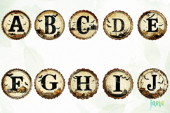 Retro Halloween Letter Clipart Bundle Product Image 6