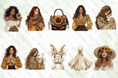 Boho Spring Floral Clipart Bundle Product Image 2