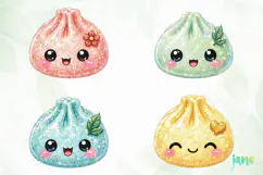 Glitter Dumpling Clipart Product Image 1