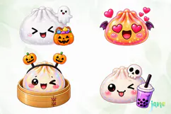 Halloween Glitter Dumplings Clipart Product Image 1