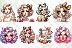 Vintage Pin-Up Girl Sublimation Clipart Product Image 2