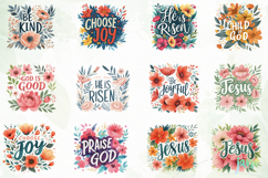 Floral Christian Png Bundle Sublimation Product Image 2