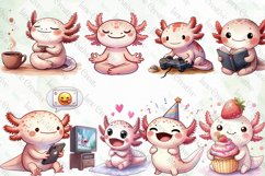 Adorable Axolotl Sublimation Clipart Product Image 2
