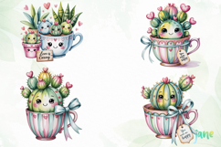 Valentine Succulent Pots PNG Product Image 1