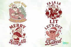Funny Christmas Humor Clipart Product Image 1