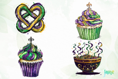 Mardi Gras Watercolor Clipart Product Image 1