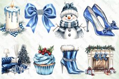 Blue Christmas Clipart Sublimation Product Image 2