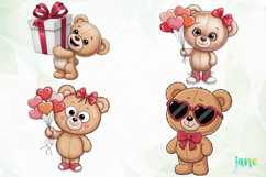 Valentine Teddy Bear Clipart Product Image 1
