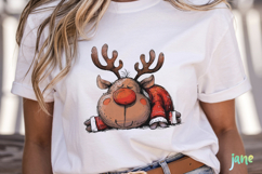 Quirky Funny Christmas Reindeer Clipart Product Image 2