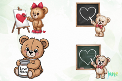 Valentine Teddy Bear Clipart Product Image 1