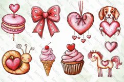Valentine Watercolor Clipart Bundle Product Image 3