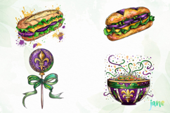 Mardi Gras Watercolor Clipart Product Image 1