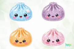 Glitter Dumpling Clipart Product Image 1