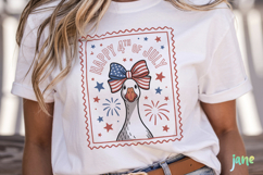 4th July Goose Stamp SVG Product Image 2