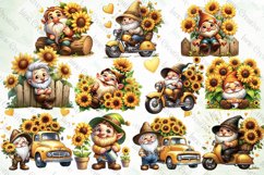 Gnome With Sunflowers Sublimation Product Image 2