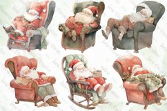 Funny Santa Claus Take A Nap Clipart Product Image 2