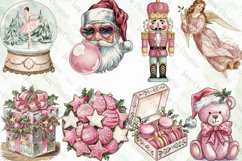 Watercolor Pink Christmas Sublimation Product Image 2