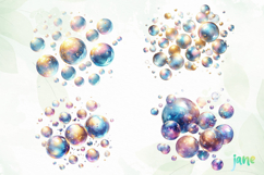 Watercolor Soap Bubbles Clipart Product Image 1