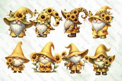 Sunflower Gnomes Sublimation Clipart Product Image 2