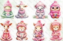 Pink Animals Meditating Sublimation Product Image 2