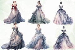 Pastel Victorian Dress Sublimation Product Image 2