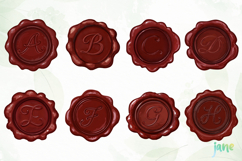 Red Wax Stamp Letter Clipart Bundle Product Image 6