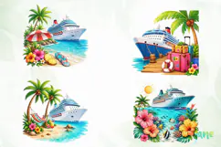Cruise Ship Clipart Product Image 1
