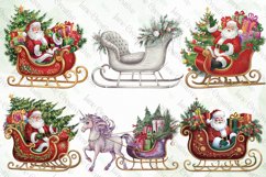 Christmas Sleigh Sublimation Clipart Product Image 2