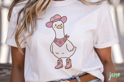 Cute Cowgirl Goose Svg Product Image 2