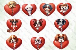 Dogs Broken Heart Sublimation Clipart Product Image 2
