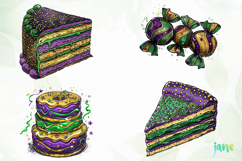 Mardi Gras Watercolor Clipart Product Image 1