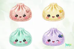 Glitter Dumpling Clipart Product Image 1