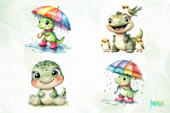 Funny Alligator Clipart Product Image 1