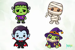 Kawaii Halloween PNG Clipart Product Image 1