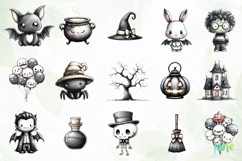 Cute Halloween Animals Clipart Product Image 6