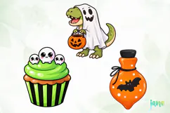 Kawaii Halloween PNG Clipart Product Image 1