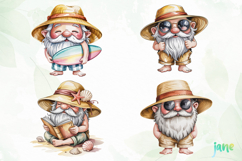 Watercolor Beach Gnome Clipart Product Image 1