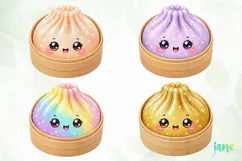 Glitter Dumpling Clipart Product Image 1