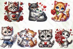 Cute Kitten Valentine’s Day Sublimation Product Image 2