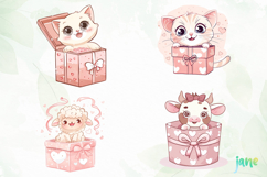 Valentine Animals In Boxes Product Image 1