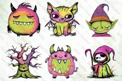Halloween Doodles Sublimation Clipart Product Image 2
