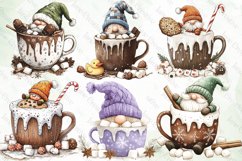 Gnome Coffee Cup Watercolor Clipart Product Image 2