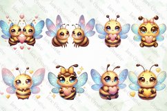Bee Valentine’s Day Sublimation Clipart Product Image 2